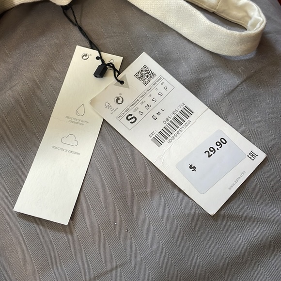 ZARA white/cream small crop top - bustier/corset - Picture 5 of 5